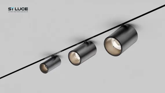 ST671.436.05 Магнитный трековый светильник Черный LED 1*5W 3000K 340Lm Ra>90 36° IP20 D35xH58 24V СУПЕР5