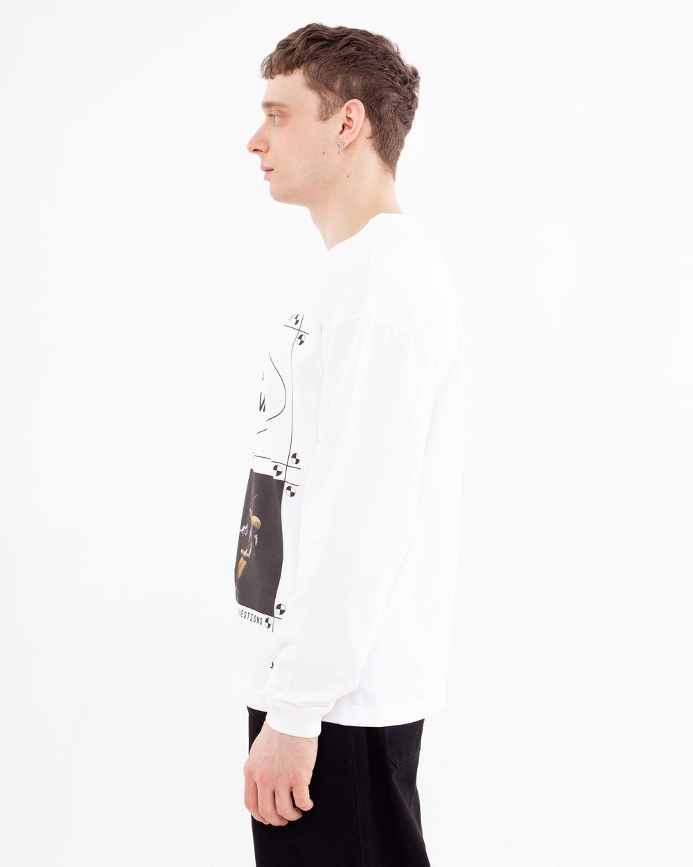 Лонгслив Artem x Kuzma God is awesome белый