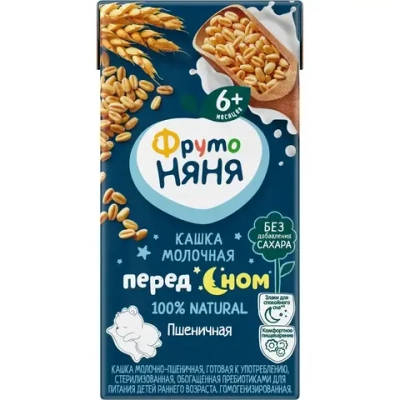 Каша пшеничная детская ФрутоНяня с 6 месяцев, молочная, жидкая, 200 мл