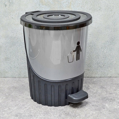 Ведро для мусора 8л с педалью, цвет микс