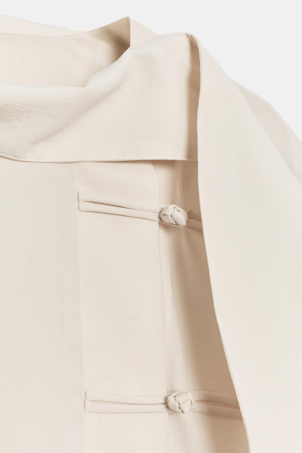 ZARA СВОБОДНАЯ БЛУЗА С ЗАСТЕЖКАМИ — ZW COLLECTION, БЕЖЕВЫЙ