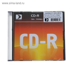 Компакт Диск DATA-стандарт CD-R 52х упаковка пластик Slim