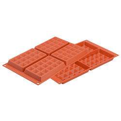 Форма для приготовления вафель waffel classic силиконовая красная