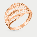 Кольцо женское из розового золота 585 пробы без вставок (арт. АКд745-4146)