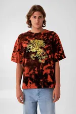 Футболка HELGI INGVARR Змей-Огненный волк Оранжевая