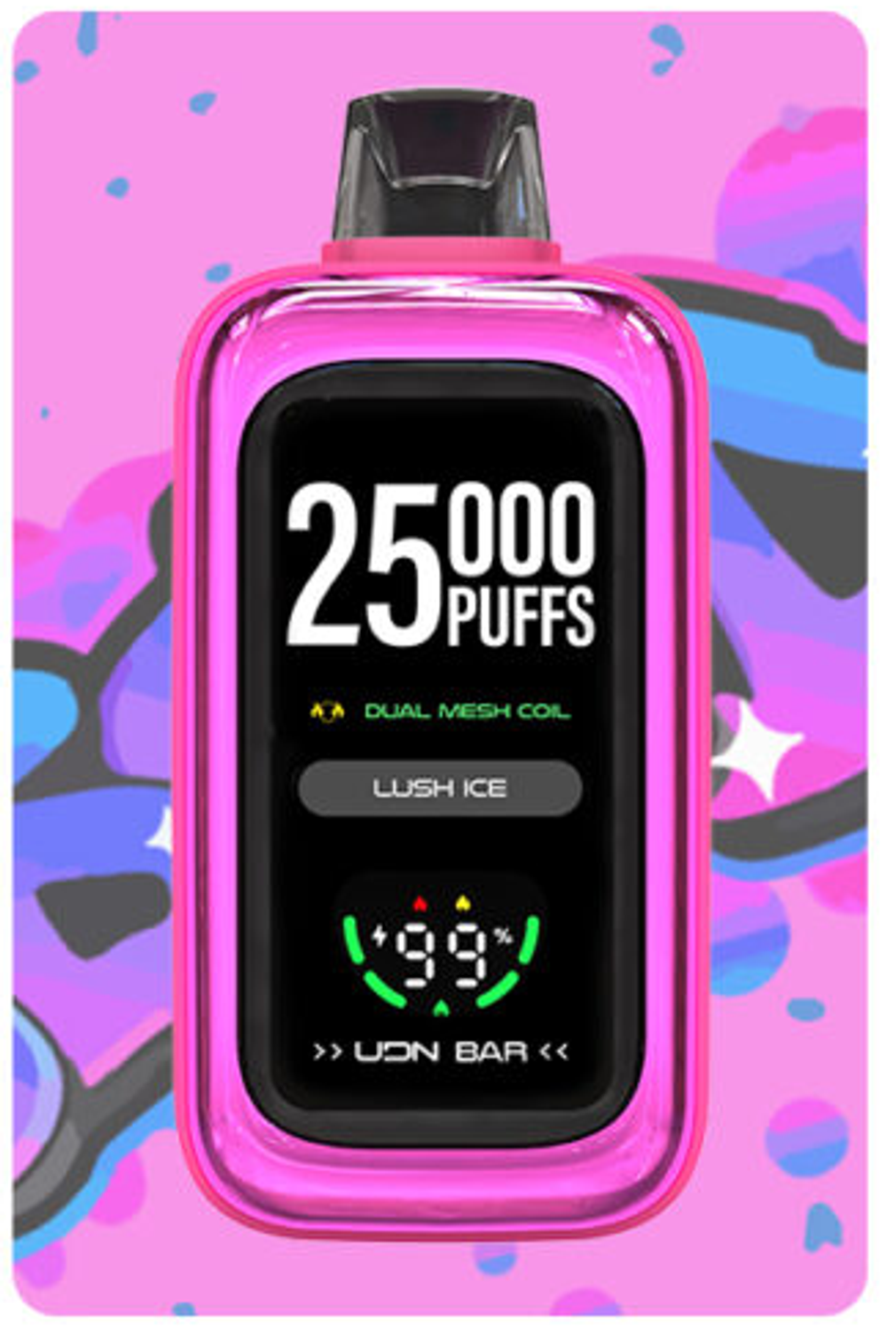 UDN BAR 25000 Lush ice - арбуз-лёд 25000 затяжек 20мг (2%)