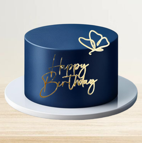 Топпер фронтальный акрил "Happy Birthday" + бабочка