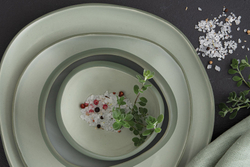 Тарелка суповая 19см Easy Life Organica зелёная