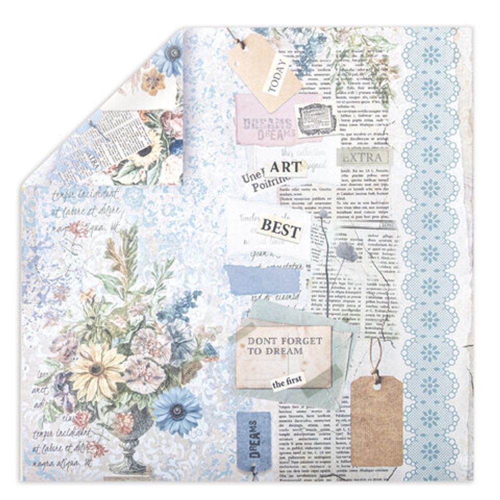 Бумага для скрапбукинга 30х30 см, "В бежевых тонах", двусторонняя, 12 листов, 180 г/м2, ОСТРОВ СОКРОВИЩ, 665437