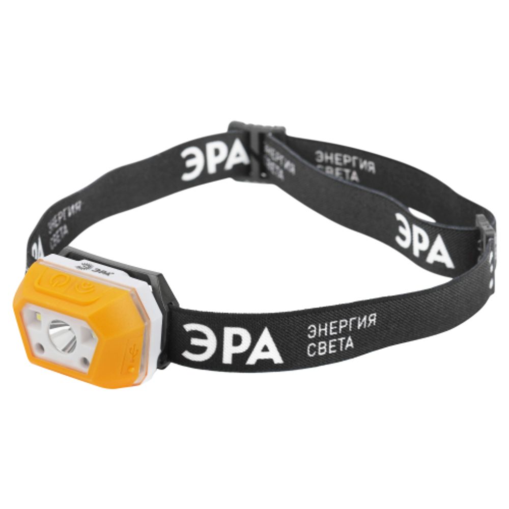 Фонарь налобный светодиодный ЭРА Рабочие Практик GA-810 аккумуляторный 3Вт сенсорный micro-USB | Налобные фонари