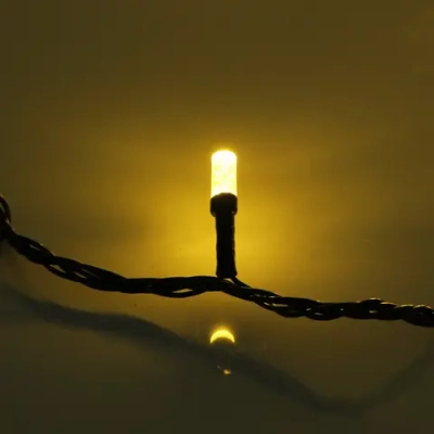 Гирлянда для дома НИТЬ «Хрусталь» 8 м 50 ламп LED, черный пров,IP-40. 8 режимов, Теплый белый (возможность соединения)