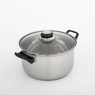 Кастрюля из нержавеющей стали Доляна «Чёрная ночь», 3 л, с крышкой (Цвет: не задано)