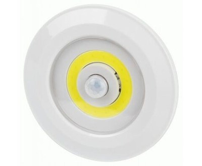 Фонарь пушлайт Эра светодиодный 1 LED 3 Вт на батарейках AAA пластик с датчиком движения (Б0054039)