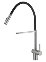 Смеситель для кухни с гибким изливом WONZON & WOGHAND, Брашированный никель (WW-88438003-BN)