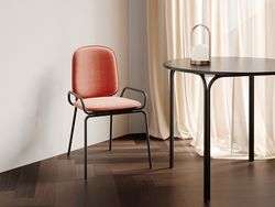 Стул Ror, Double Frame, велюр, черный/темно-красный