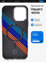 Карбоновый чехол на iPhone 14 Pro Max, цвет 220