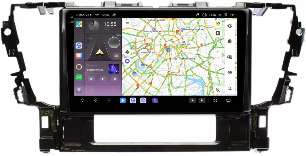 Магнитола для Toyota Alphard H30, Vellfire 2 2015-2023 - Carmedia EW-1101 QLed+2K, Android 13, TS20, CarPlay, 4G SIM-слот