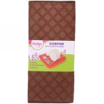 Коврик для сушки посуды 38*50см «Ромбы» коричневый