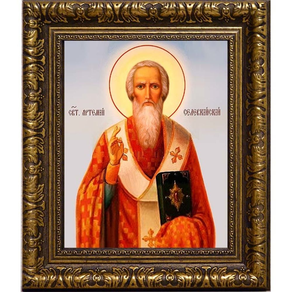 Артемий (Артемон) Солунский (Селевкийский) Святитель. Икона на холсте.