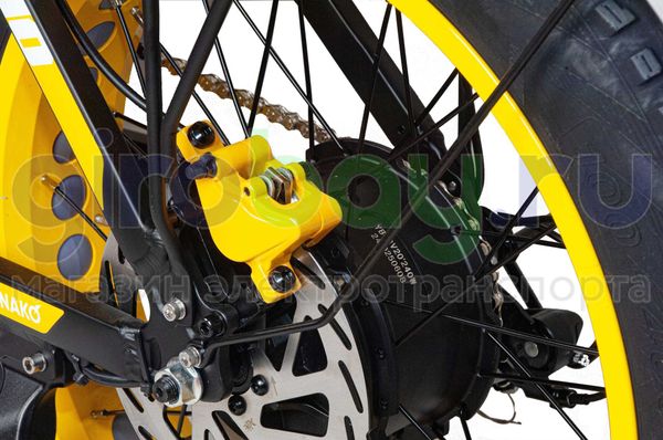 Электровелосипед Minako F10 Pro 2025 года (48V/20Ah) - Желтый обод