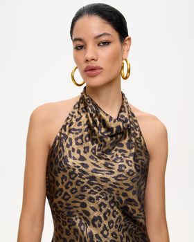 Платье из сатина с открытой спиной