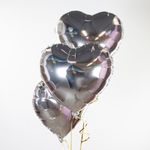 Шар (18"/46 см) Сердце, Серебро