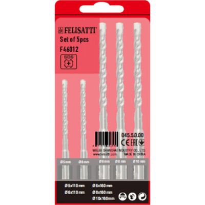 Набор буров FELISATTI SDS+ 5 шт   045.5.0.00
