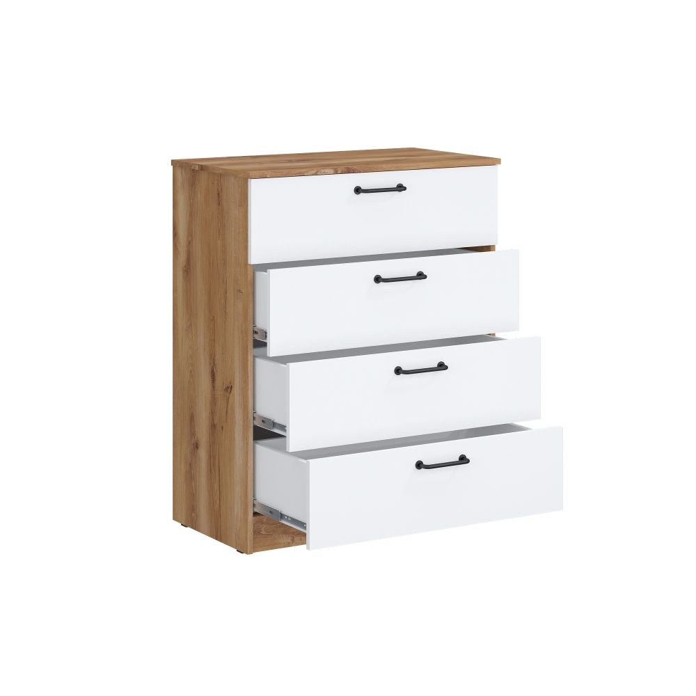 Комод 800 Сеул (дуб кельтик/белый), МФ 1+1