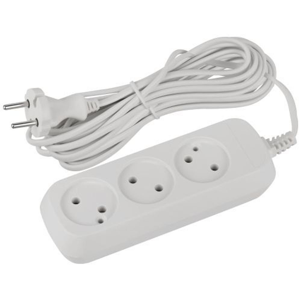 Удлинитель 3х5м без заземл. ШВВП 2х0.75 UDL-6-350 Greenline Эра Б0065070