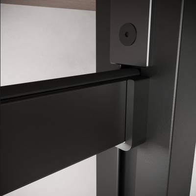 TPL Штанга прямоугольная с пазом под подсветку 5,8м черный матовый А26