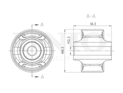 Сайлентблок задний переднего нижнего рычага UNIO RMP-20145