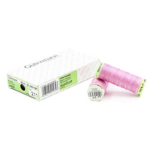 Нитки отделочные Gutermann Top Stitch 30 (30 метров), 5 кат. | 211 св.лиловый