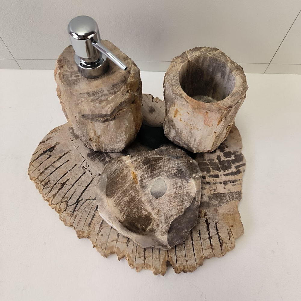 Набор из окаменелого дерева 4 предм Fossil Set NF-63294 поднос 149