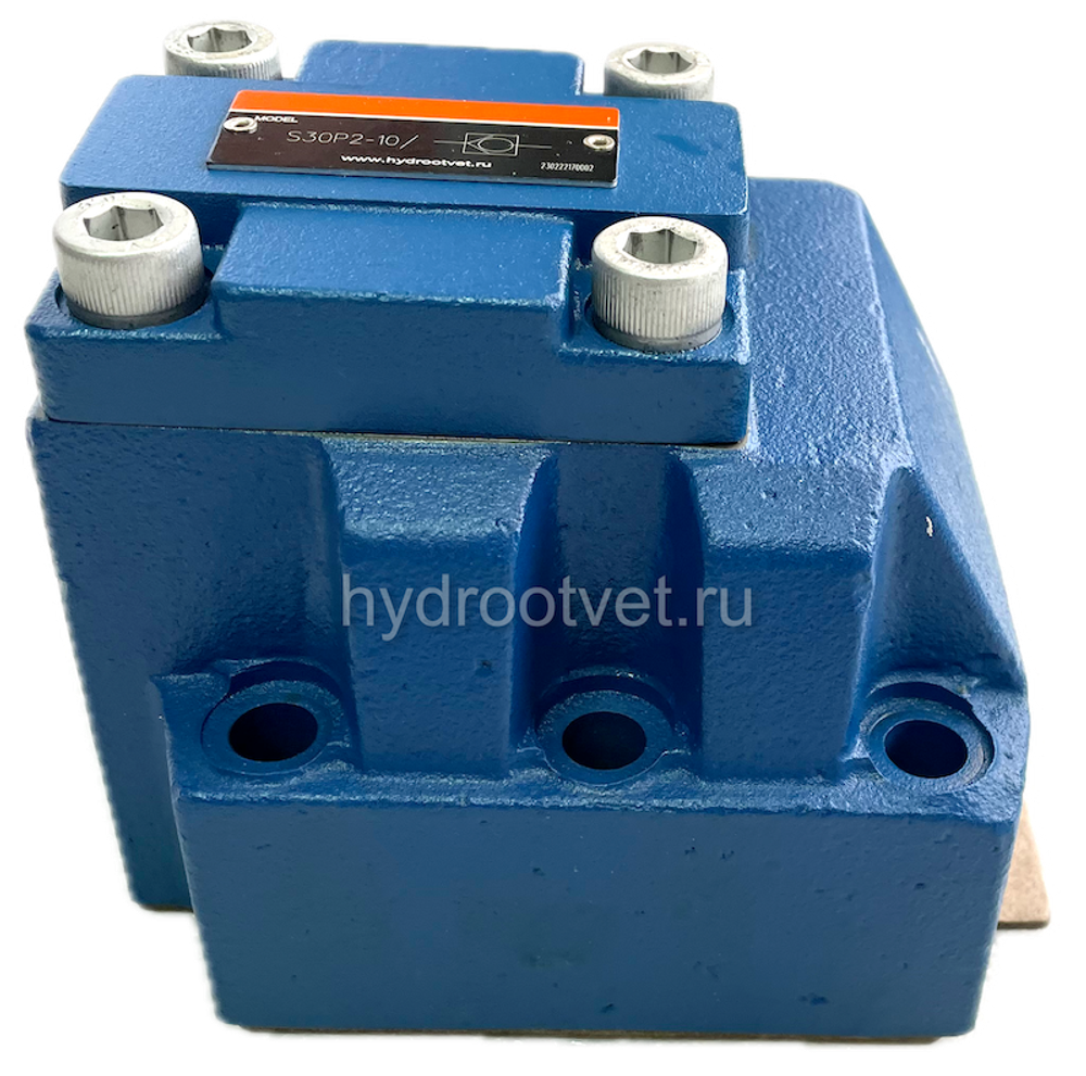 S30P2-10/ - Обратный клапан для монтажа на плиту Ду32, давление открытия 1,5 бар, уплотнение NBR