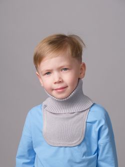 Манишка вязаная хлопковая (Жемчужно-серый)