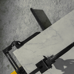 Плиткорез рельсовый 1000х16мм, каретка на подш., стальная станина, усил. рукоятка-пенал Denzel