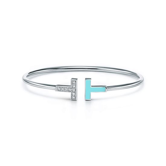 Браслет Tiffany & Co. Diamond and Turquoise с бриллиантами и бирюзой