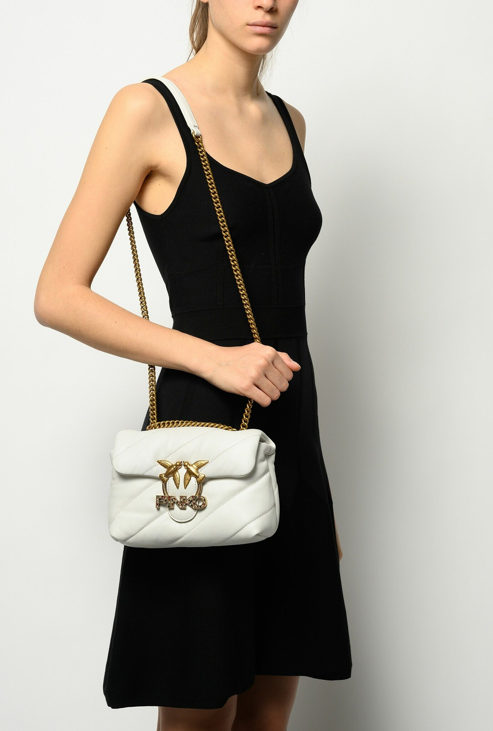 MINI LOVE BAG PUFF JEWEL - white