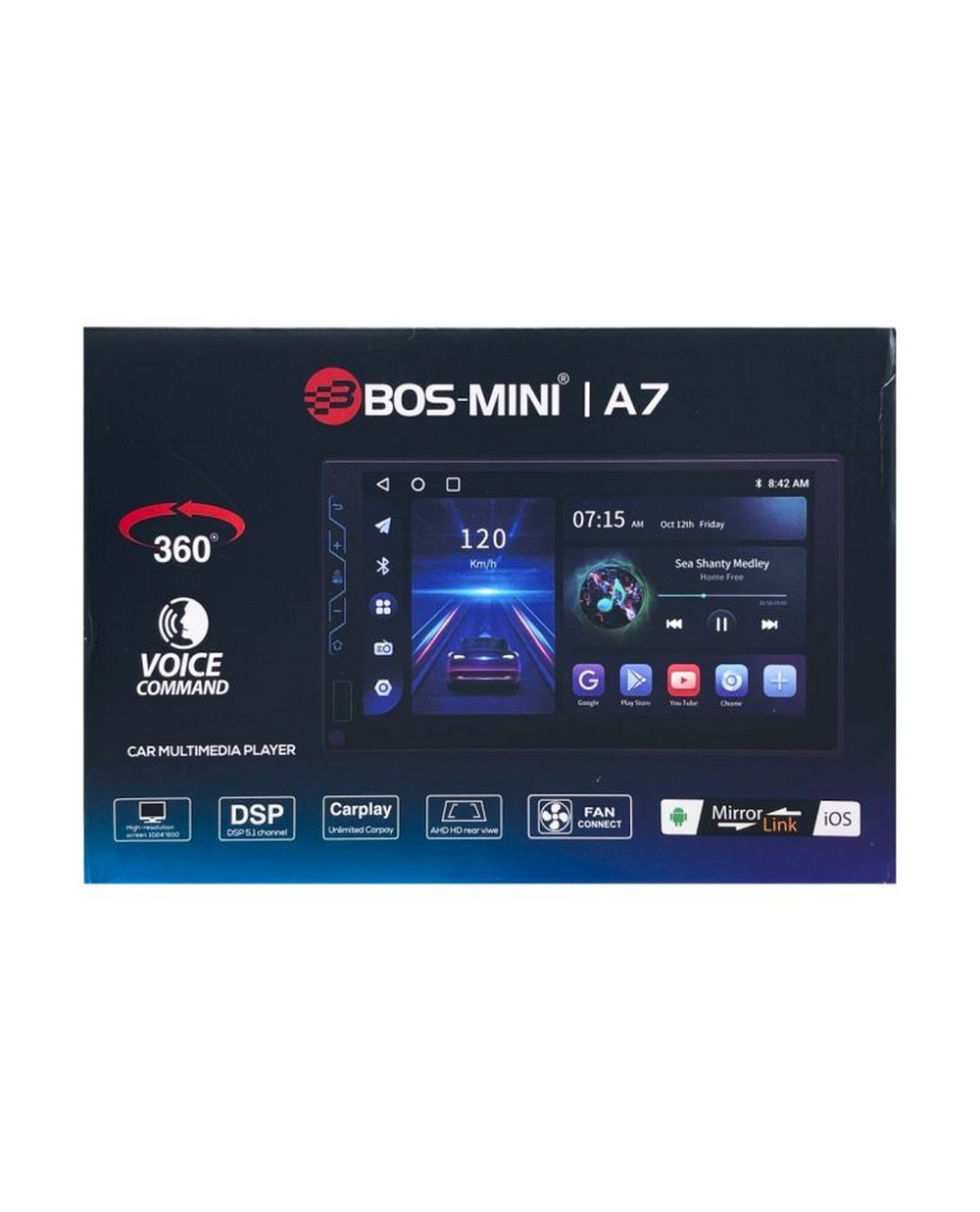 Автомагнитола 2DIN LED DSP7" Android 4+64GB AHD BOS-MINI A7