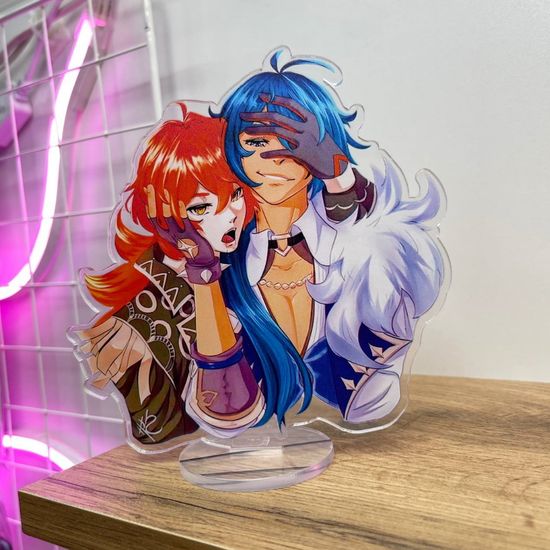 Фигурка акриловая Genshin Impact. Кэйа и Дилюк
