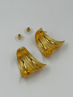 Крупные серьги полукольца
