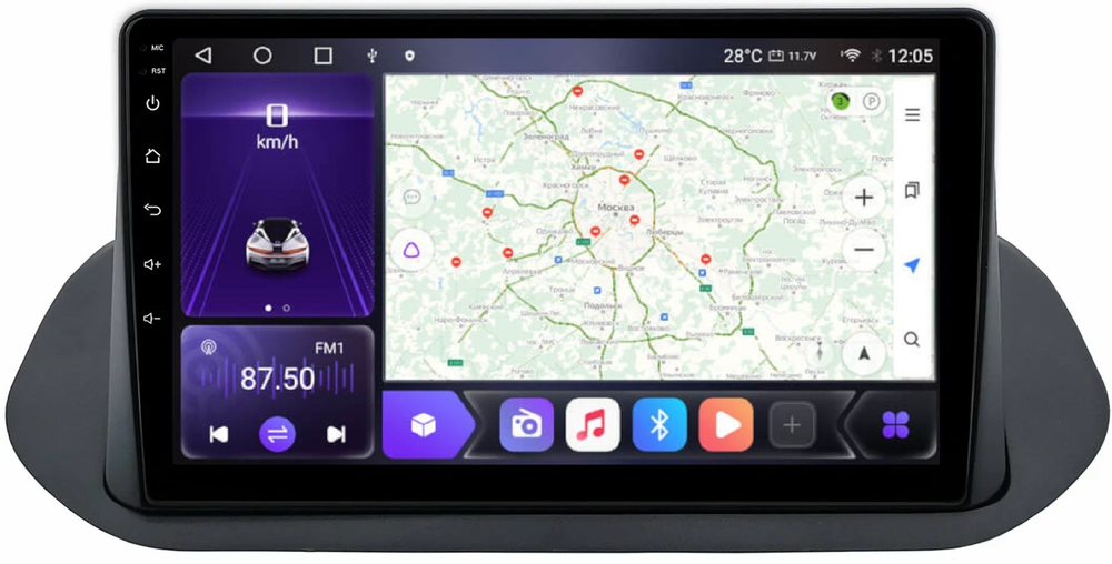 Магнитола для Nissan Rogue T33, X-Trail T33 2020+ - Carmedia SF-1670-B QLed, Android 12, TS10, CarPlay, 4G SIM-слот