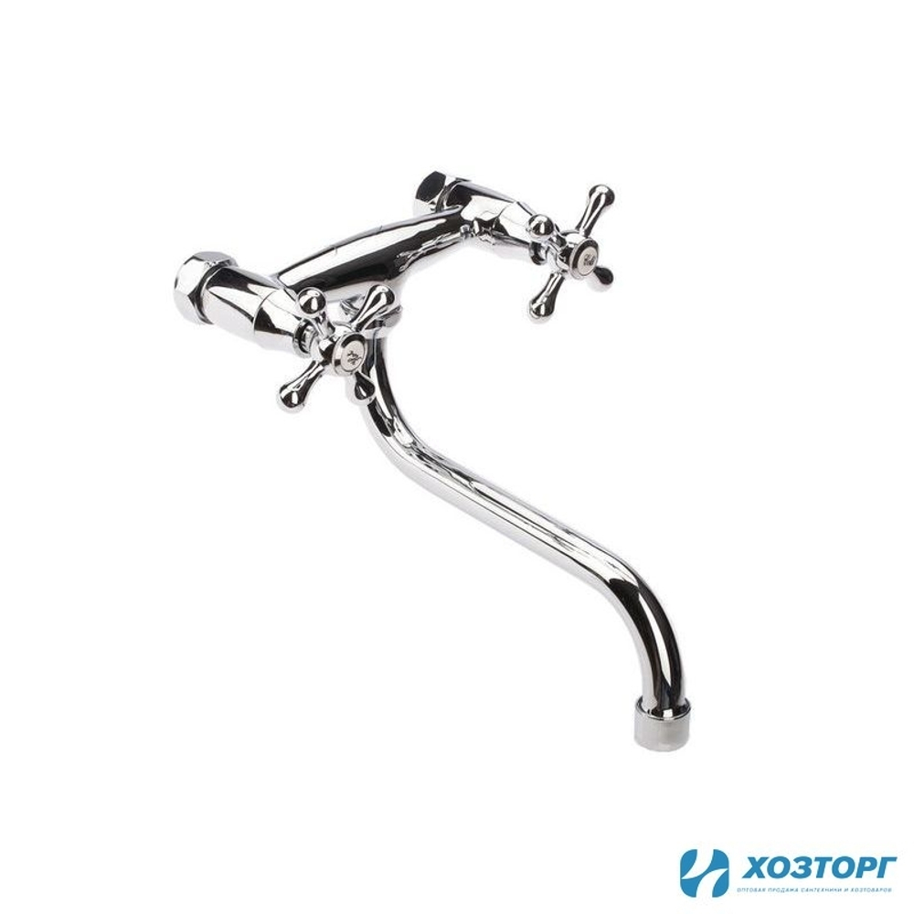 Смеситель для кухни Крон 4608 1/2 керамика/хром Хозторг