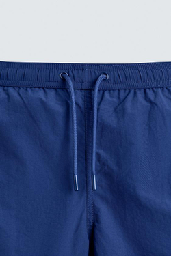 ZARA КОРОТКИЕ ПЛАВКИ С КОНТРАСТНОЙ ОТДЕЛКОЙ, СИНИЙ