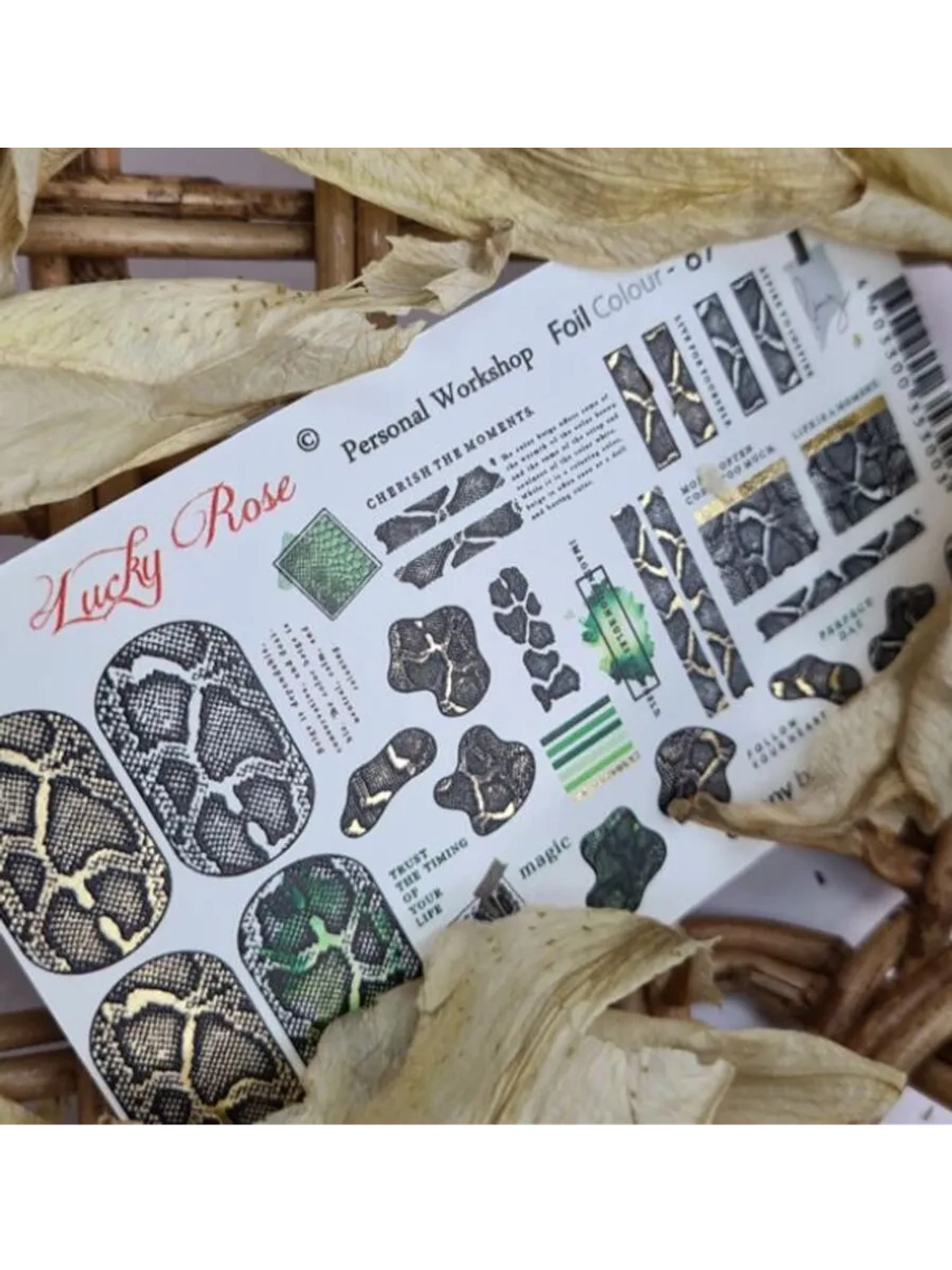 Lucky Rose Слайдеры наклейки для ногтей Foil 87
