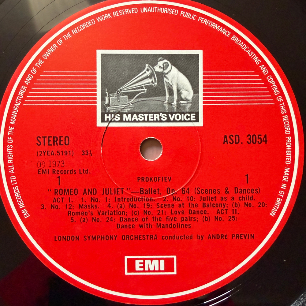 Прокофьев - Ромео и Джульетта - cцены и танцы (Англия 1975г.) Т