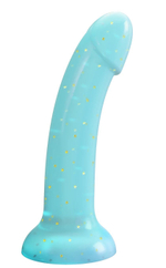 Фаллоимитатор из жидкого силикона Dildolls Nightfall - 17,6 см. (Цвет: голубой)