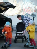 Коляска детская "FLEX GRAND" (2в1) RA072 Midnight Black + сумка