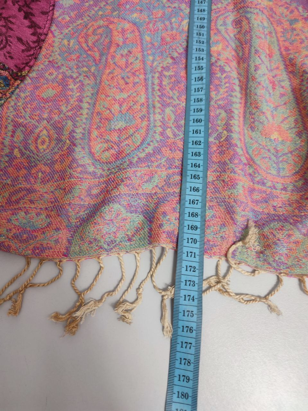 Палантин кашемировый разноцветный