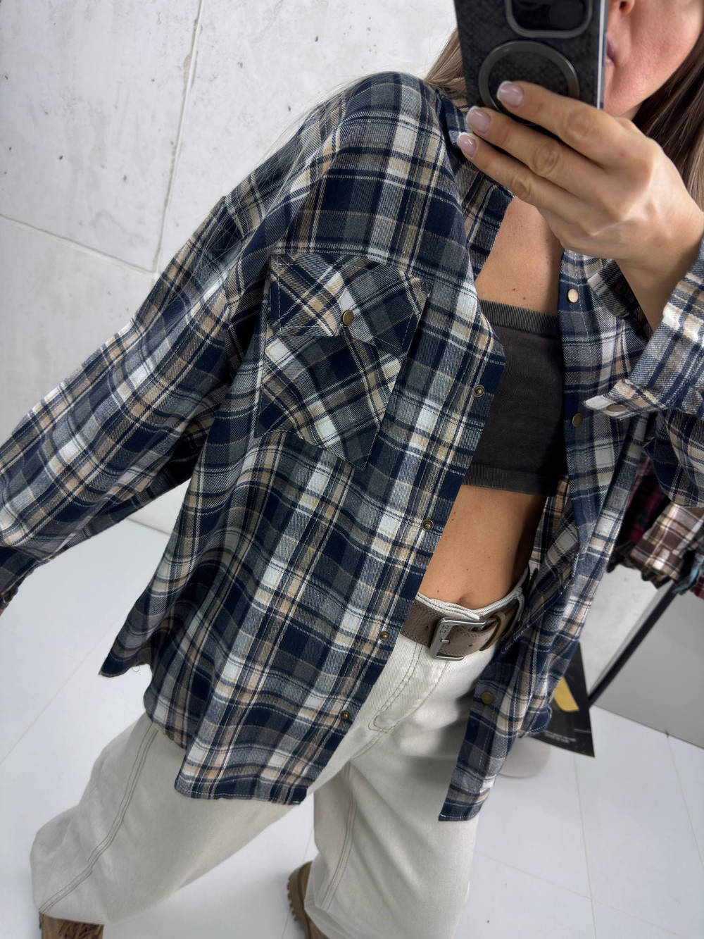 Рубашка женская арт. 11012 цвет "синий"